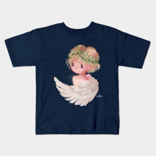 Christmas Mistletoe Angel Kids T-Shirt